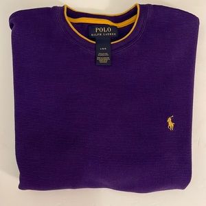 Polo Men's Sweater. 100% Cotton. Long Sleeve NWOT. SZ. L